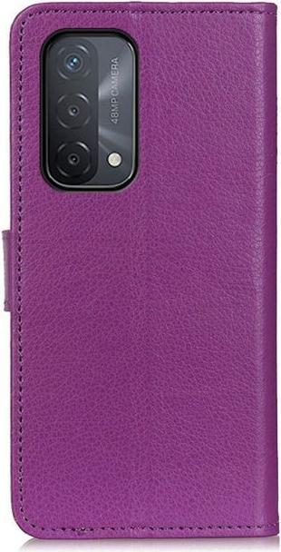 Actual product image MU Classic Litchi Leather Bookcover Series (Oppo A74 5G)