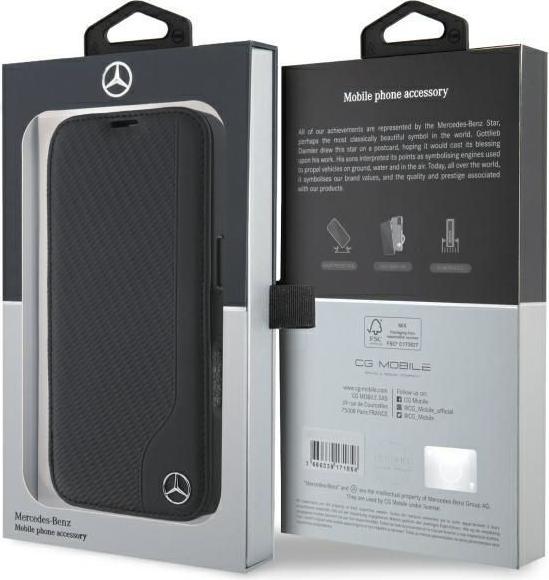 Produktbild Mercedes MEBKP16X23RBGVK iPhone 16 Pro Max 6.9" czarny/black Leather Wood Imitation (Apple iPhone 16 Pro Max)