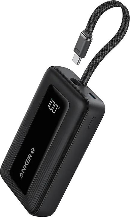Produktbild Anker Power Bank with Built-In USB-C Cable | A1688H11 | 10000 mAh | Black (10000 mAh, 15 W)