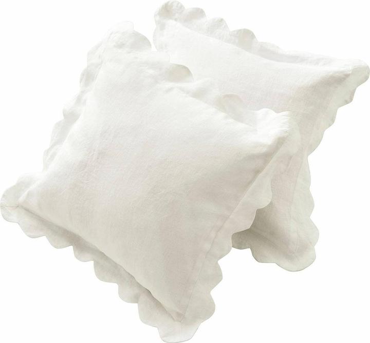 Produktbild Loberon Kissenhülle 2er Set Fontienne weiss (40 x 40 cm)