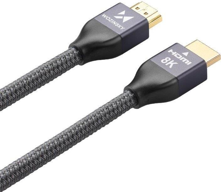 Immagine prodotto Wozinsky cavo HDMI 2.1 8K 60 Hz 48 Gbps / 4K 120 Hz / 2K 144 Hz 1 m Argento (WHDMI-10) (1 m, HDMI)