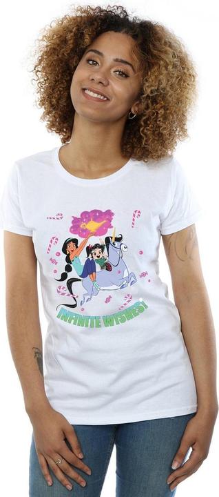 Actual product image Disney Womens/Ladies Wreck It Ralph Jasmine And Vanellope Cotton T-Shirt (XL)