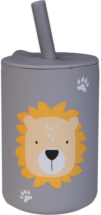 Image du produit Tryco Baby Silikonbecher mit Strohhalm Löwe