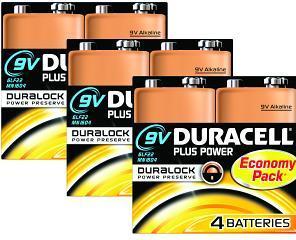 Duracell Plus Power 12 Pack 3 x MN1604B4 (12 Stk., 9V Block)