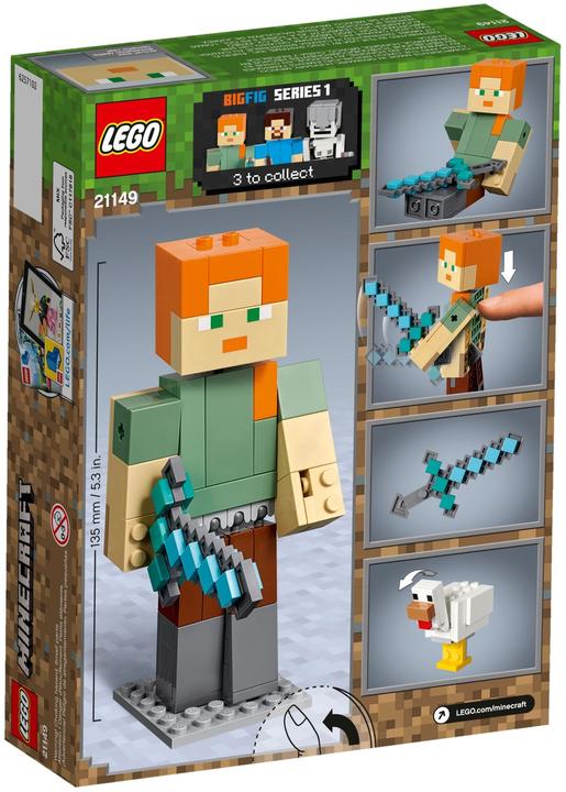 Actual product image LEGO Alex with chicken (21149, LEGO Minecraft)