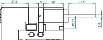 Actual product image Danalock M&C adjustable cylinders, SKG