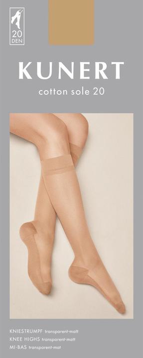 Kunert Cotton Sole 20 (3-pack) fine knee-length socks, colour 088 navy, size 35-38