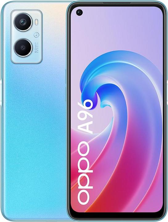 Immagine prodotto OPPO A96 (128 GB, Blu tramonto, 6.59", Doppia SIM + SD, 50 Mpx, 4G)