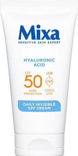 Mixa Hyaluronic Acid Daily Invisible SPF Cream (Sonnencreme, SPF 50, 50 ml)