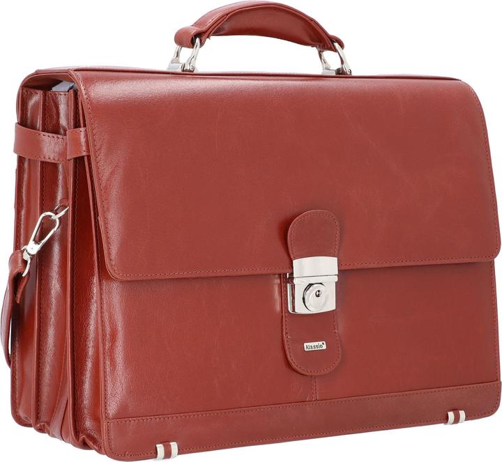 Alassio 47124 - Aktentasche MOCCA, aus echtem Leder, ca. 38 x 30 x 16 cm, cognac (15")
