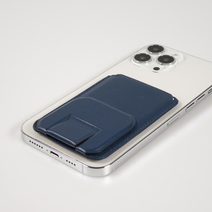Immagine prodotto PhoneLook Portacarte magnetico MagSafe con funzione stand Blu scuro (Apple iPhone 12)
