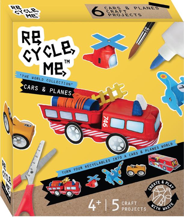 Produktbild Recycle Me Bastelset Autos Flugzeuge