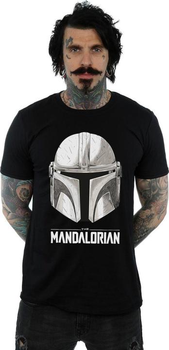 Actual product image Star Wars Mens The Mandalorian Helmet Logo T-Shirt (3XL)