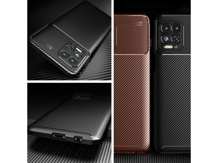 Actual product image Screenguard Motorola Moto G100 Cover Carbon Design TPU Case (Motorola Moto G100)