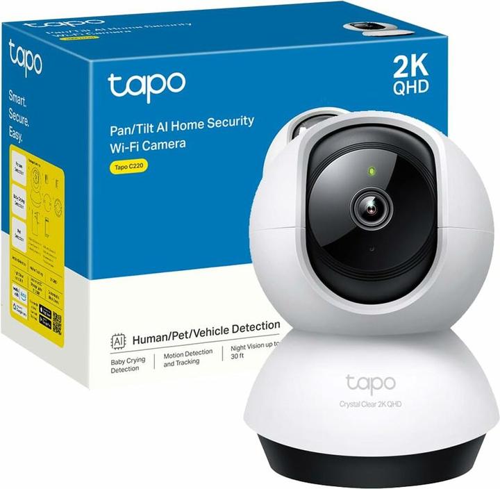 Actual product image TP-Link Tapo C220 4MP 360° WLAN camera MicroSD (2560 x 1440 Pixels)