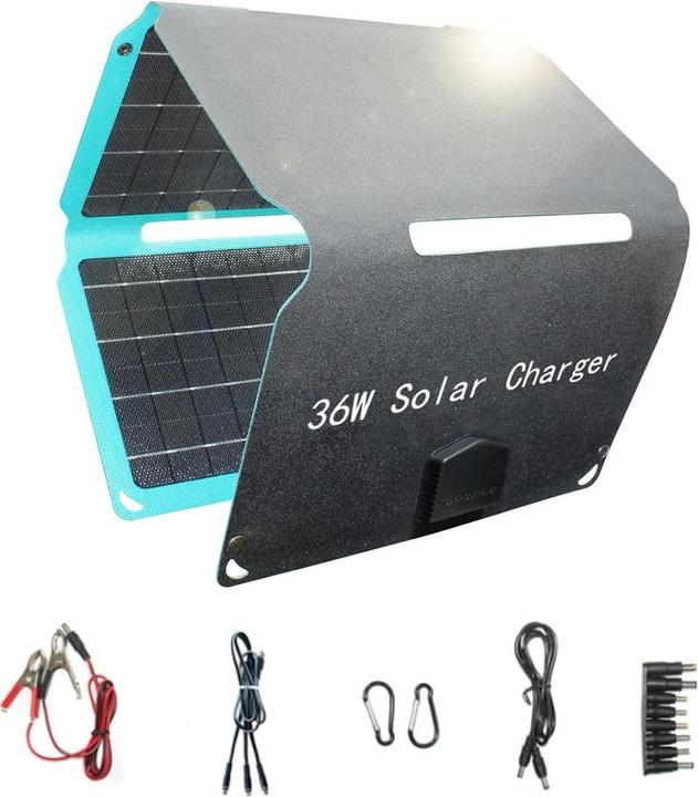 Immagine prodotto Yingguang Faltbares 36W Solarpanel-Ladegerät mit 3 Anschlüssen (36 W)