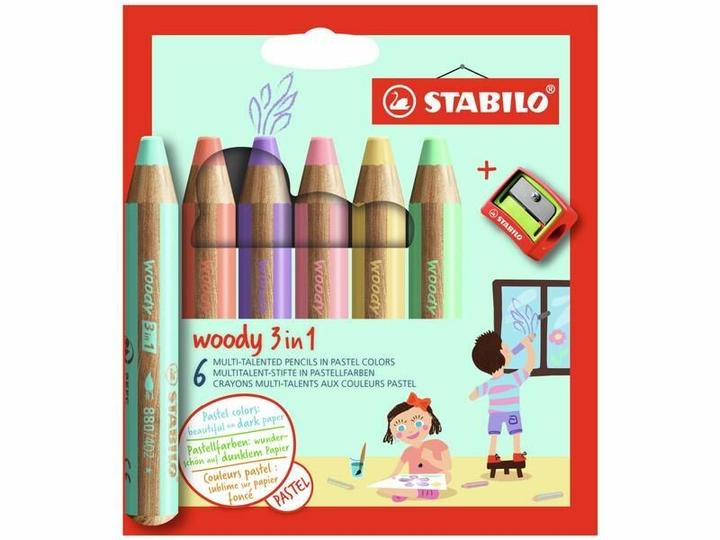 Immagine prodotto STABILO woody 3 in 1 (Toni pastello, 6 x)