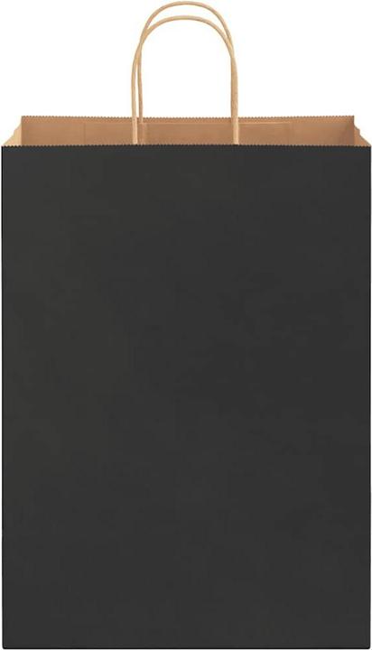 Image du produit VidaXL Sacs en papier kraft 50 pcs. avec anse Noir 32x17x44 cm Sac en papier (Pochette cadeau, 50 x)
