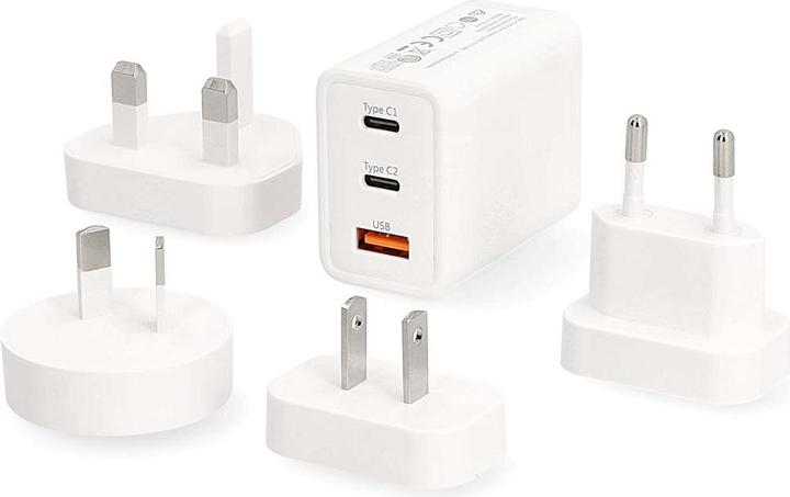 Actual product image Nedis Reise-Adapter - 100-240 V AC 50/60 Hz - 65 W - Weiss