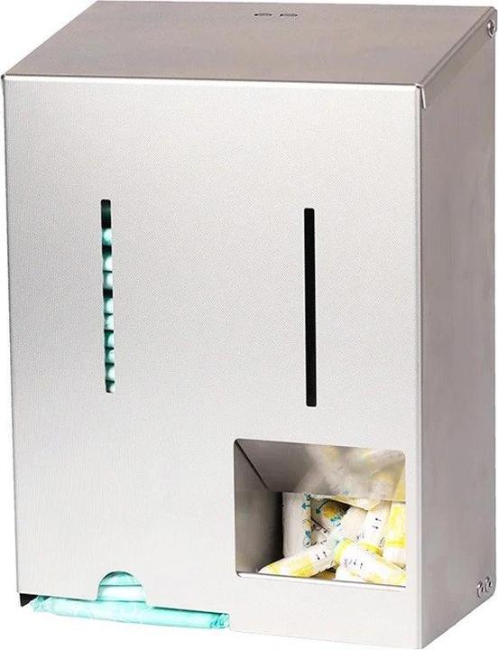 Hygolet Distributeur de tampons/ serviettes hygiéniques en acier inoxydable (Gel intime)