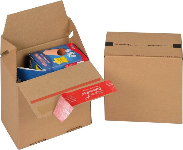 Actual product image Colompac Shipping carton Eurobox Inner dimensions: 14.5 x 14 x 9.5 cm (W x H x D Material: Corrugated board (15 x 15 x 10 cm, 20 x)