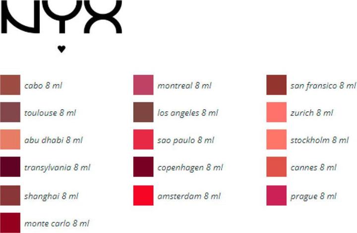 Nährwerte und Zutaten NYX Professional Make-Up Soft Matte (19 Cannes)