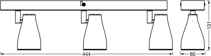 Actual product image Ledvance LED Spot Pear Black (630 lm, GU10)