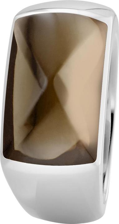 Actual product image Xen Ring with 16x10 mm smoky quartz (52)