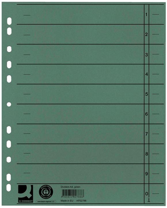 Image du produit Q-Connect Intercalaire 100 pièces vert