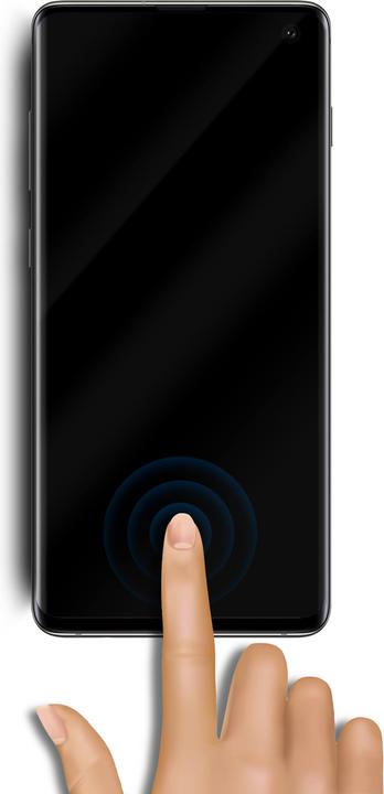 Actual product image PhoneLook 3D Tempered Glass protective glass black (fingerprint compatible) (1 Piece, Samsung Galaxy S10+)