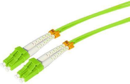 Actual product image Tecline LWL Patchkabel HD, 50/125 µm, Multimode, OM5-Faser, LC Duplex Stecker/Stecker, limettengrün