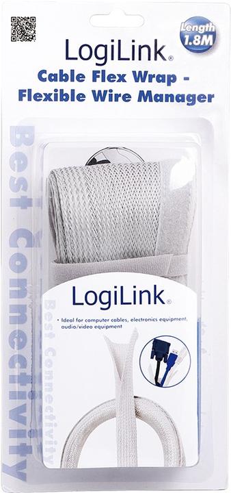 Actual product image LogiLink Cable bundle fabric hose, gray (Cable hole, 180 cm)