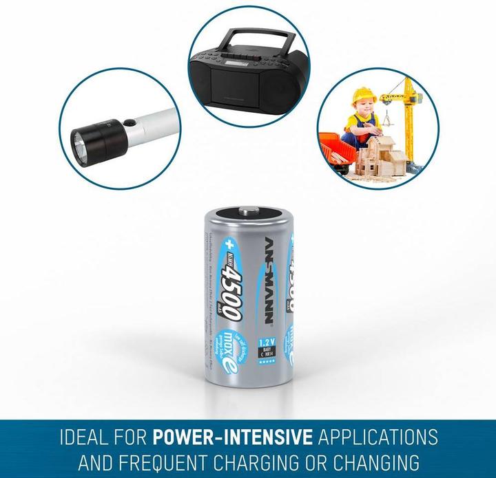 Actual product image Ansmann Baby C (2 pcs., C, 4500 mAh)