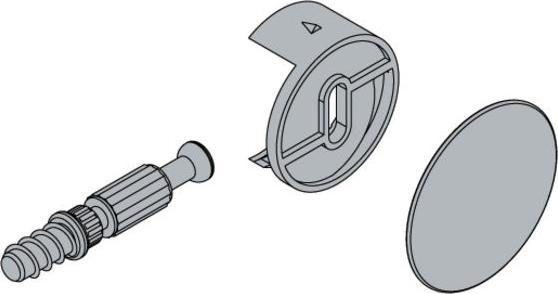 Immagine prodotto Hettich Verbindungsbeschlag 25/24,5 mm, verzinkt (Raccordo di collegamento, 8 pz.)