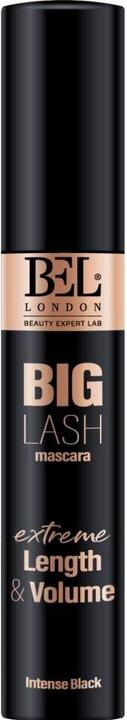 Actual product image BEL London Big Lash Mascara Black Volumising and Lengthening with Jojoba Derivatives and Silicone Brush