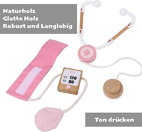 Produktbild Activity Board Arztkoffer Kinder, 18-teiliges Doktorkoffer Kinder, Arzt Kostüm Kinder mit Stetospok, Arzt