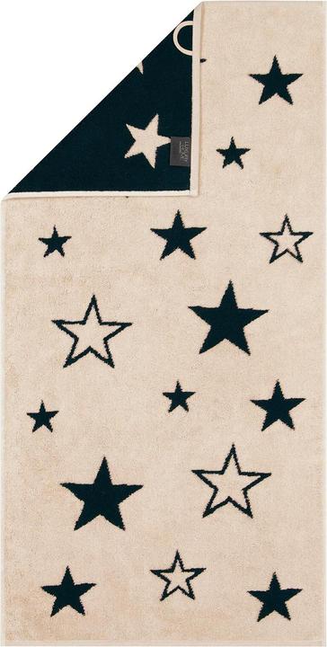 Actual product image Cawö Handtücher Christmas Edition Sterne natur schwarz (50 x 100 cm)