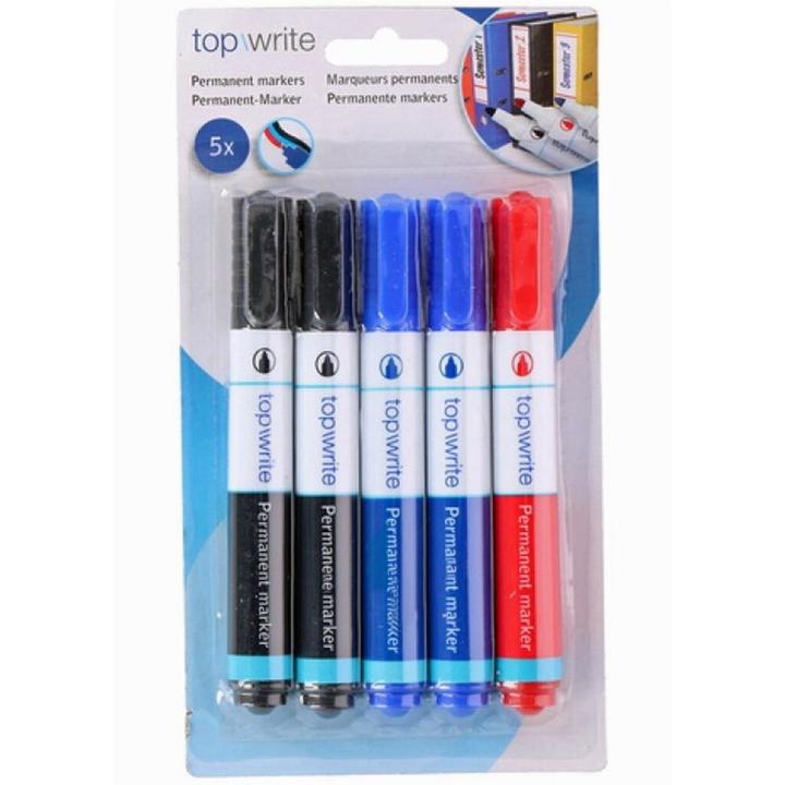 Actual product image Topwrite Permanent marker (Multicoloured, 2 mm, 5 x)