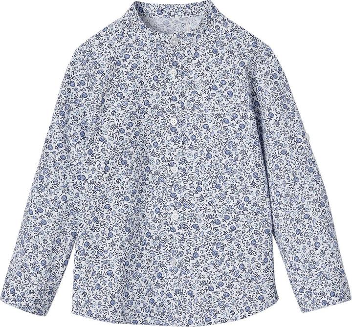 Vertbaudet Jungen Hemd mit Stehkragen und Blumenmuster