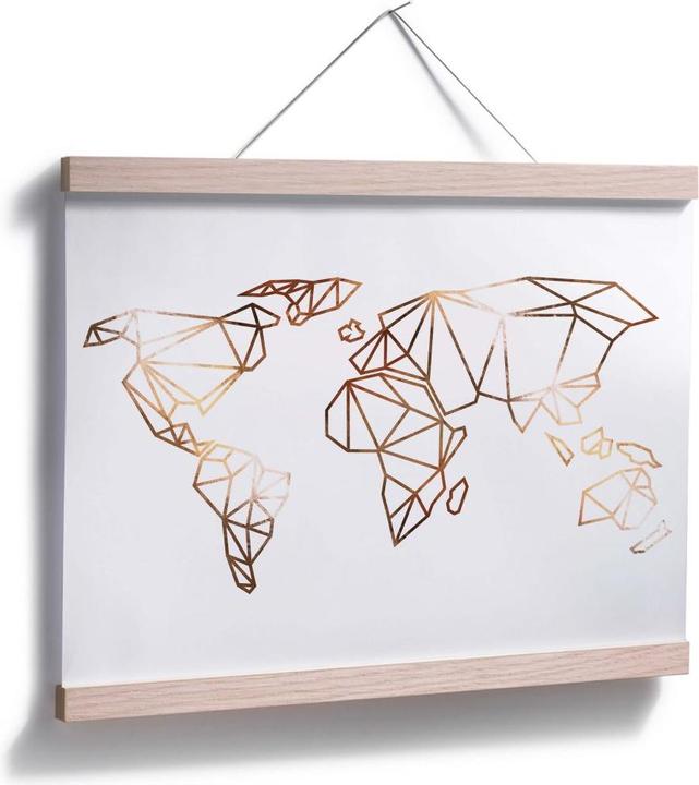 Immagine prodotto Trenddeko Mappa del mondo origami - Copper Optics (120 x 100 cm)