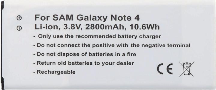Image du produit AccuCell Batterie Samsung Galaxy Note 4 Batterie avec NFC