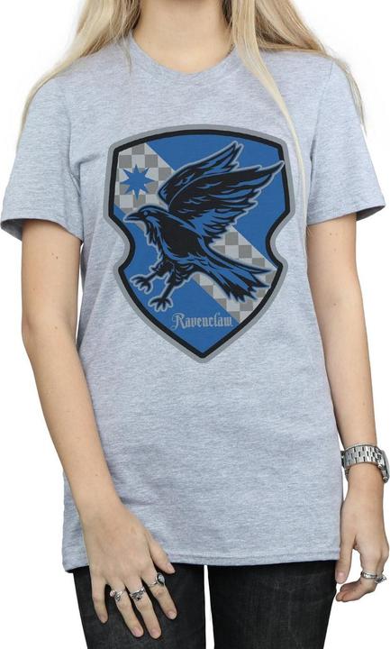 Actual product image Womens/Ladies Ravenclaw Crest Flat Cotton Boyfriend T-Shirt (XXL)