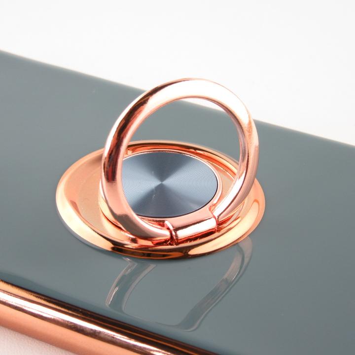Actual product image PhoneLook Cover rubber bronze with ring grey green (Apple iPhone 11)