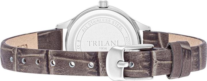 Actual product image Trilani Ladies Quartz Watch Real Leather Grey - 30496 (Analogue wristwatch, 26 mm)