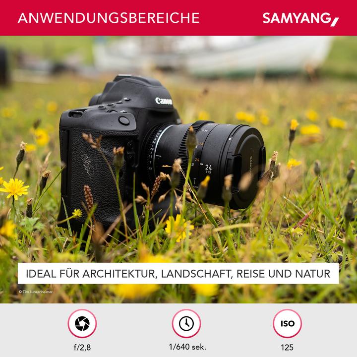 Actual product image Samyang 24mm T1.5 MK2 MFT (Micro Four Thirds, full size, APS-C / DX, Micro Four Thirds)