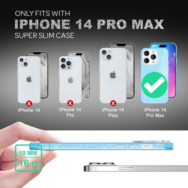 Produktbild Nalia Glitzer Hülle (Apple iPhone 14 Pro Max)