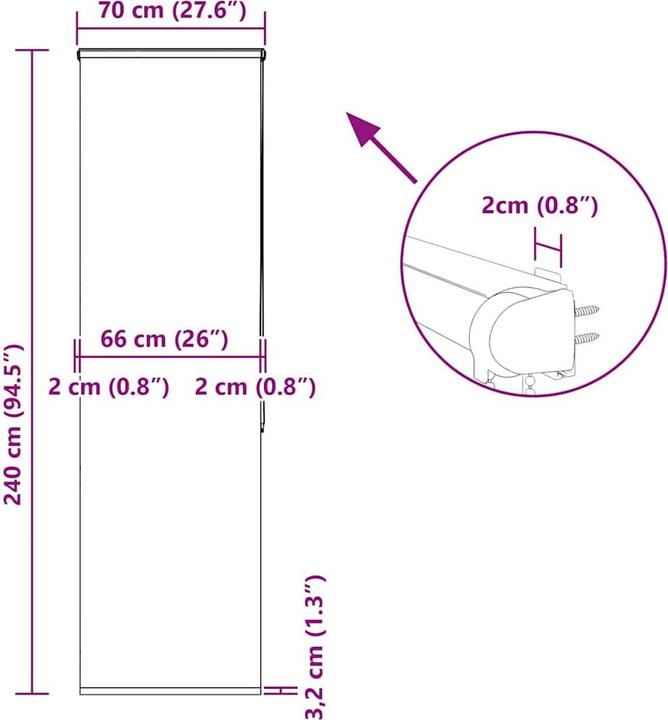 Actual product image VidaXL Marji (70 x 240 cm)