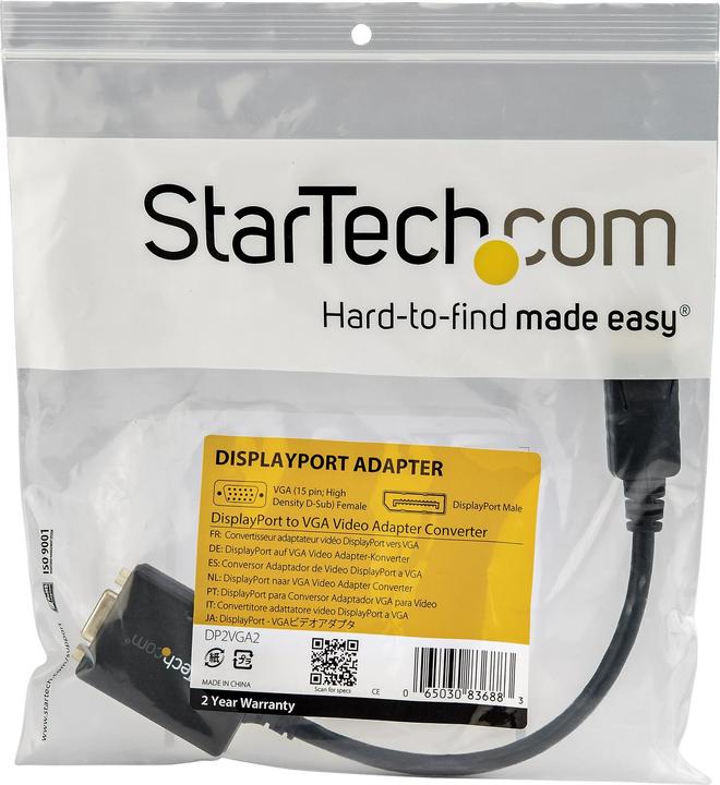 Immagine prodotto StarTech Adattatore video da DisplayPort a VGA fino a 1920x1200 / Da DP 20 pin (St) a VGA 15 pin... (Convertitore videocamera)