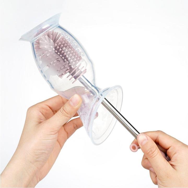 Image du produit Haakaa Kit de brosses de nettoyage en silicone - Gris Suva