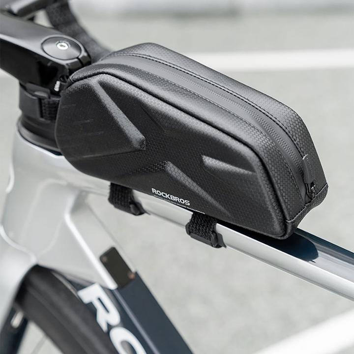 Immagine prodotto Rockbros Bike Bag, Rigid, Frame, Top Tube, 1.4l - Black (1.40 l, Borsa telaio)